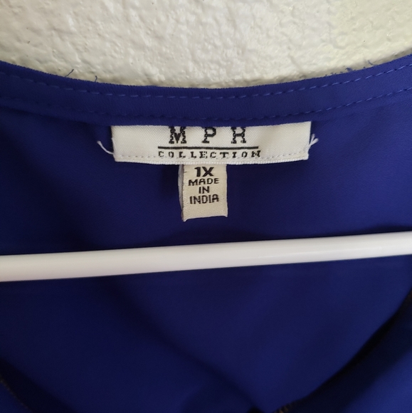 MPH Collection Blue Sleeveless Top - Picture 3 of 5